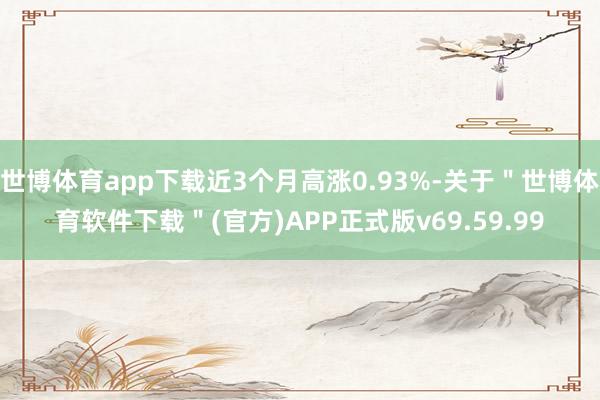 世博体育app下载近3个月高涨0.93%-关于＂世博体育软件下载＂(官方)APP正式版v69.59.99