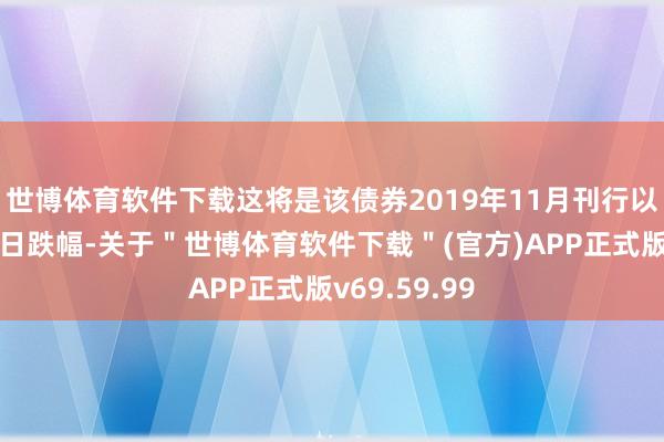 世博体育软件下载这将是该债券2019年11月刊行以来的最大单日跌幅-关于＂世博体育软件下载＂(官方)APP正式版v69.59.99