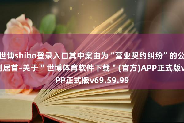 世博shibo登录入口其中案由为“营业契约纠纷”的公告以109则居首-关于＂世博体育软件下载＂(官方)APP正式版v69.59.99